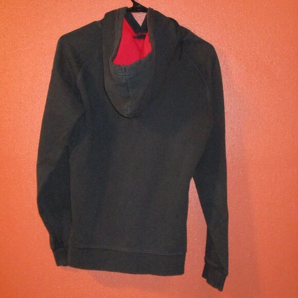 North Face Woman Medium Black Red White Blue Warm Long Sleeve Pullover Hoodie - Picture 5 of 6